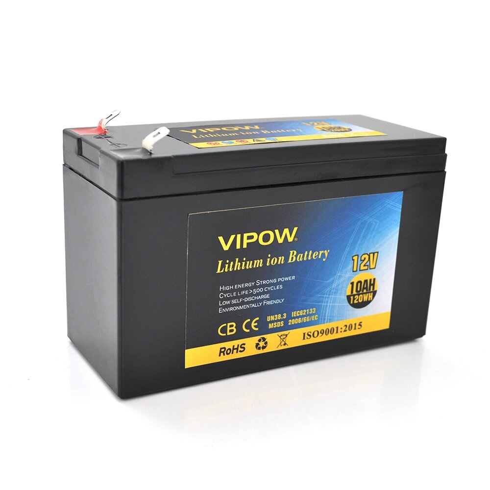 Акумуляторна батарея літієва Vipow 12 V 10Ah з елементами Li-ion 18650  з вбудованою ВМS платою, (3S5P) від компанії Price Killer - фото 1