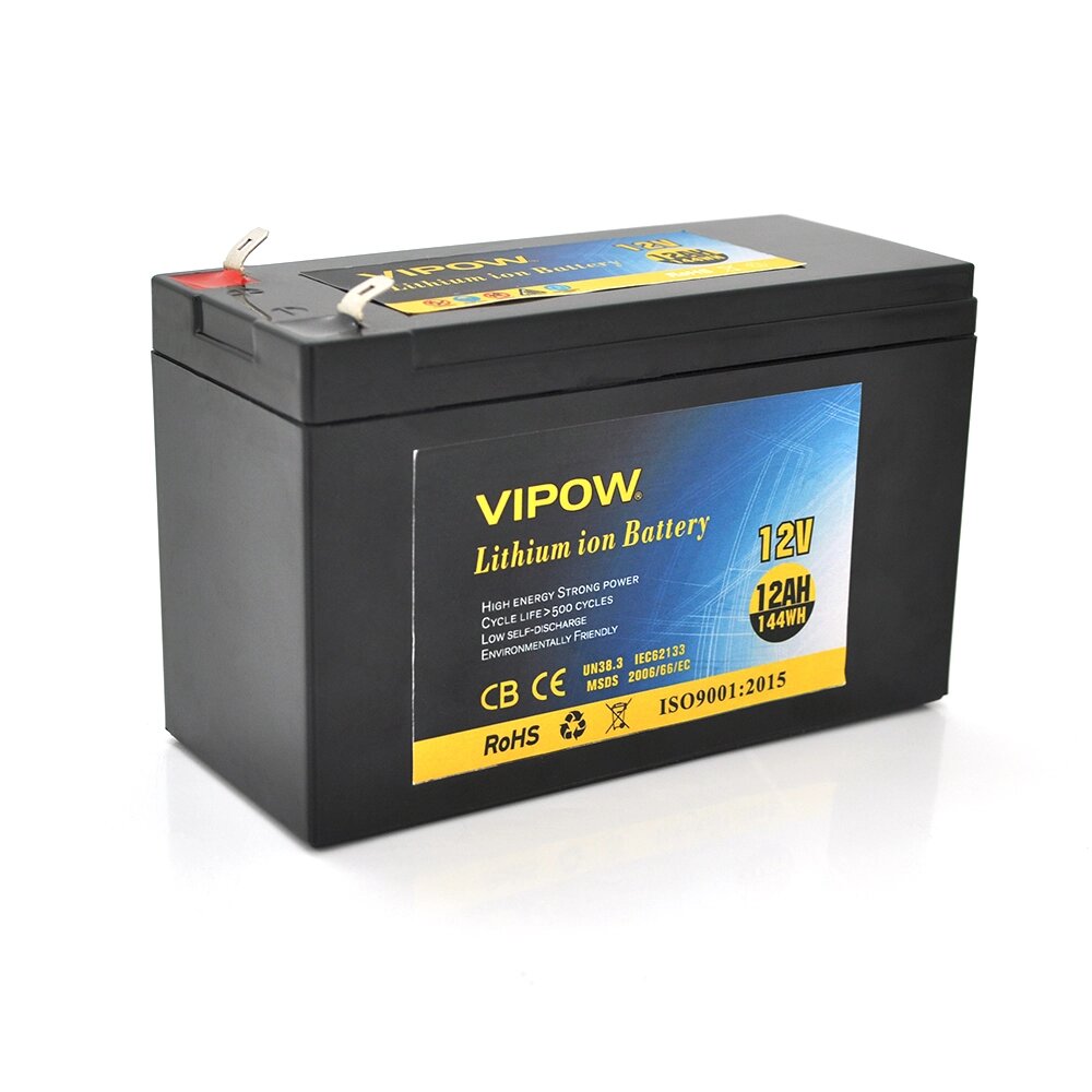 Акумуляторна батарея літієва Vipow 12 V 12Ah з елементами Li-ion 18650  з вбудованою ВМS платою, (3S6P) від компанії Price Killer - фото 1