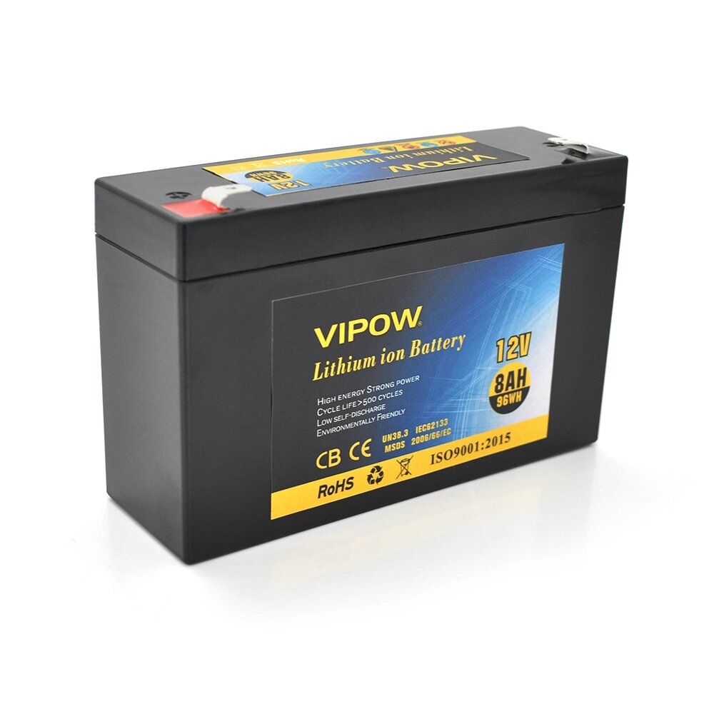 Акумуляторна батарея літієва Vipow 12 V 8Ah з елементами Li-ion 18650  з вбудованою ВМS платою, (3S4P) від компанії Price Killer - фото 1