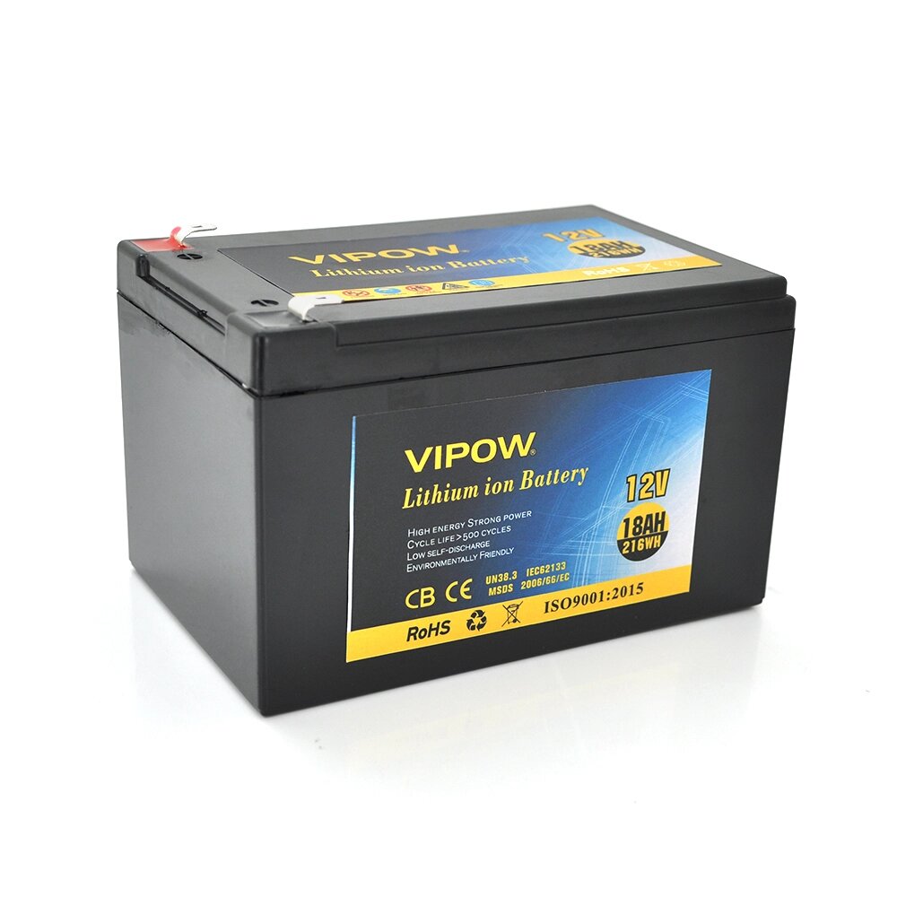 Акумуляторна батарея літієва Vipow 12V18Ah з елементами Li-ion 18650  з вбудованою ВМS платою, (3S9P) ( 151х99х99 ) мм від компанії Price Killer - фото 1