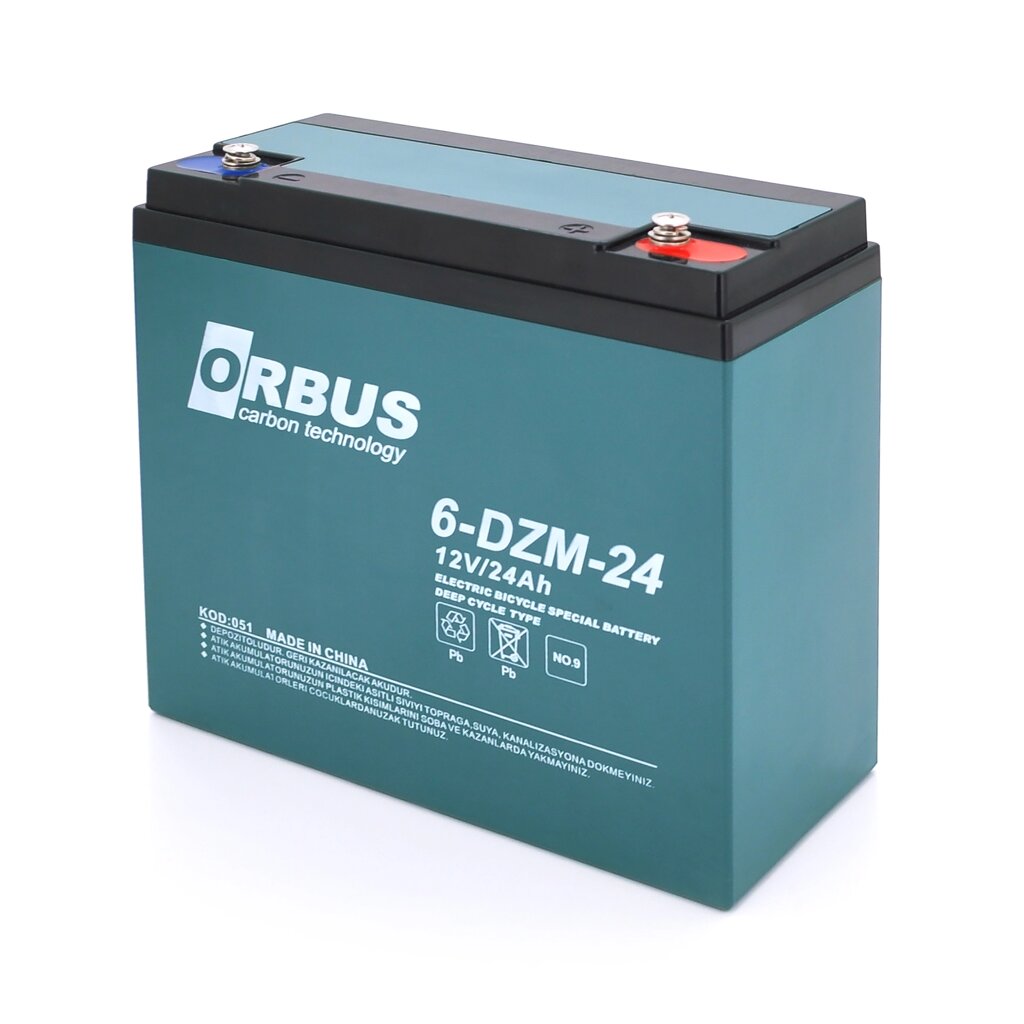 Акумуляторна батарея ORBUS 6-DZM-24 AGM 12V 24 Ah  (180 x76x167) 6.5 kg Q5/360 від компанії Price Killer - фото 1