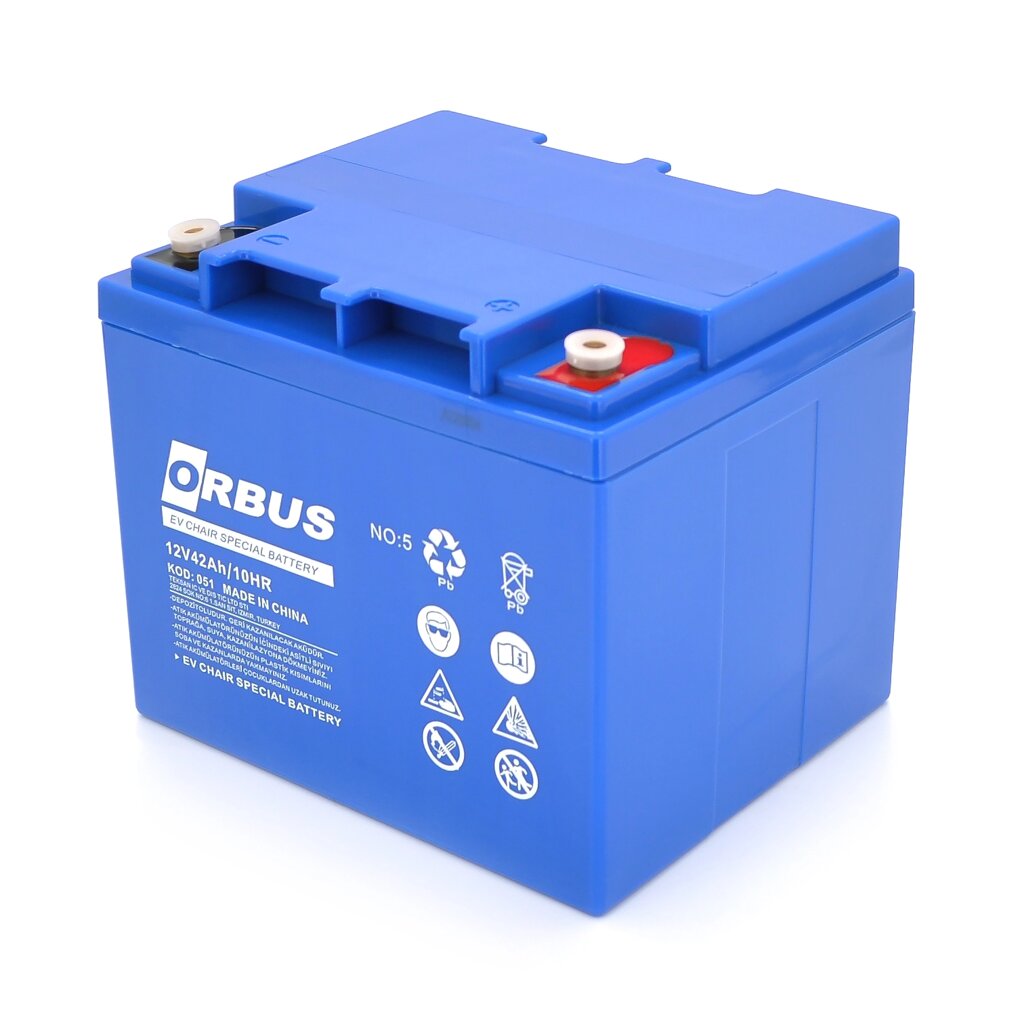 Акумуляторна батарея ORBUS EN-12-42 GEL 12V 42 Ah  (197 x 165 x 175) 14kg Q1/48 від компанії Price Killer - фото 1