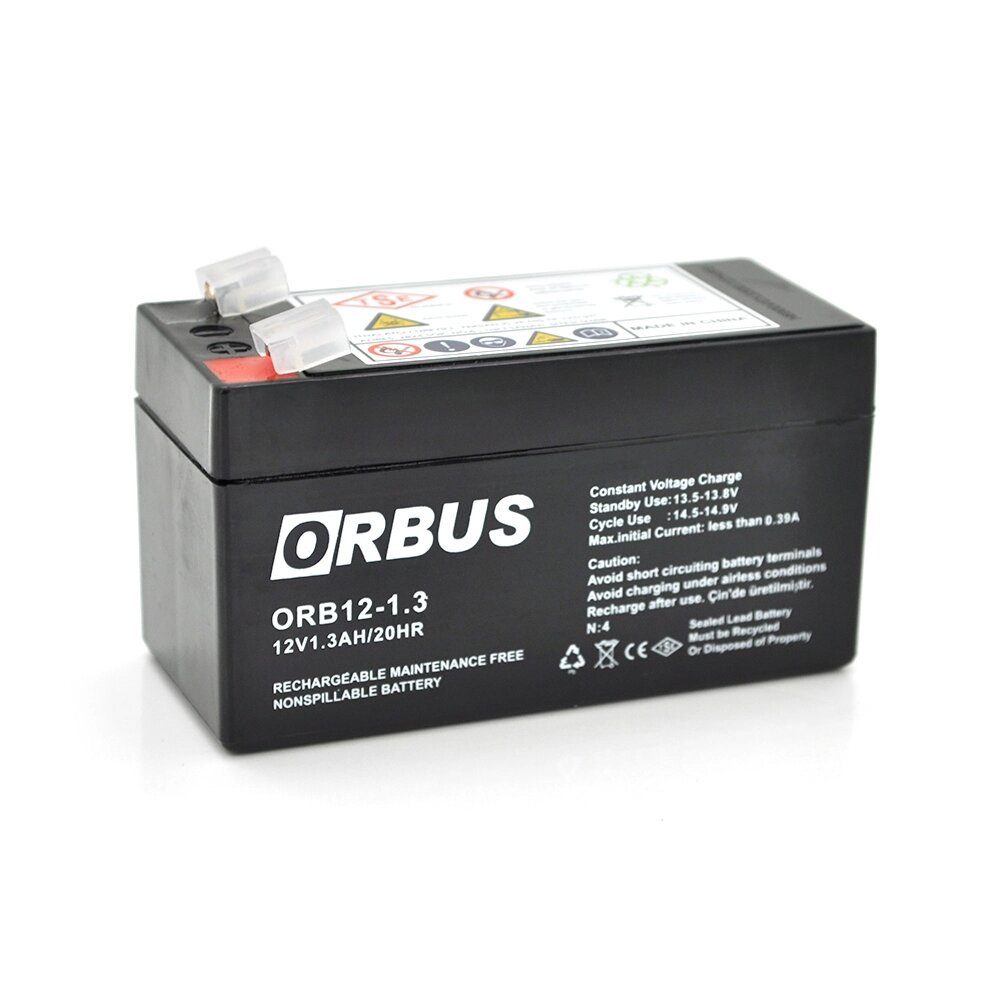 Акумуляторна батарея ORBUS ORB1213 AGM 12V 1,3Ah (98 х 44 х 53 (59)) 0.525 kg Q20/450 від компанії Price Killer - фото 1