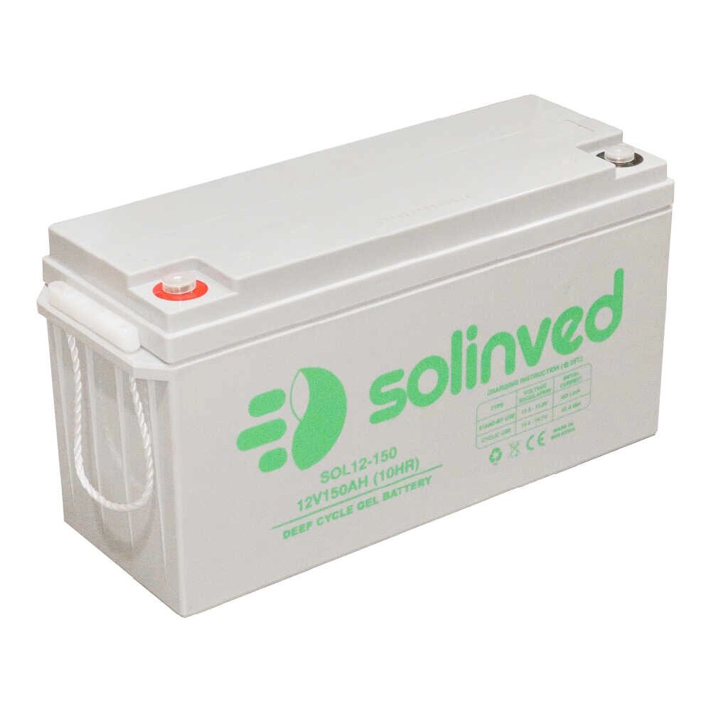 Акумуляторна батарея SOLINVED 150-12 GEL 12V 150 Ah (483 x 170 x 238), 43.6 kg Grey Q1/48 від компанії Price Killer - фото 1