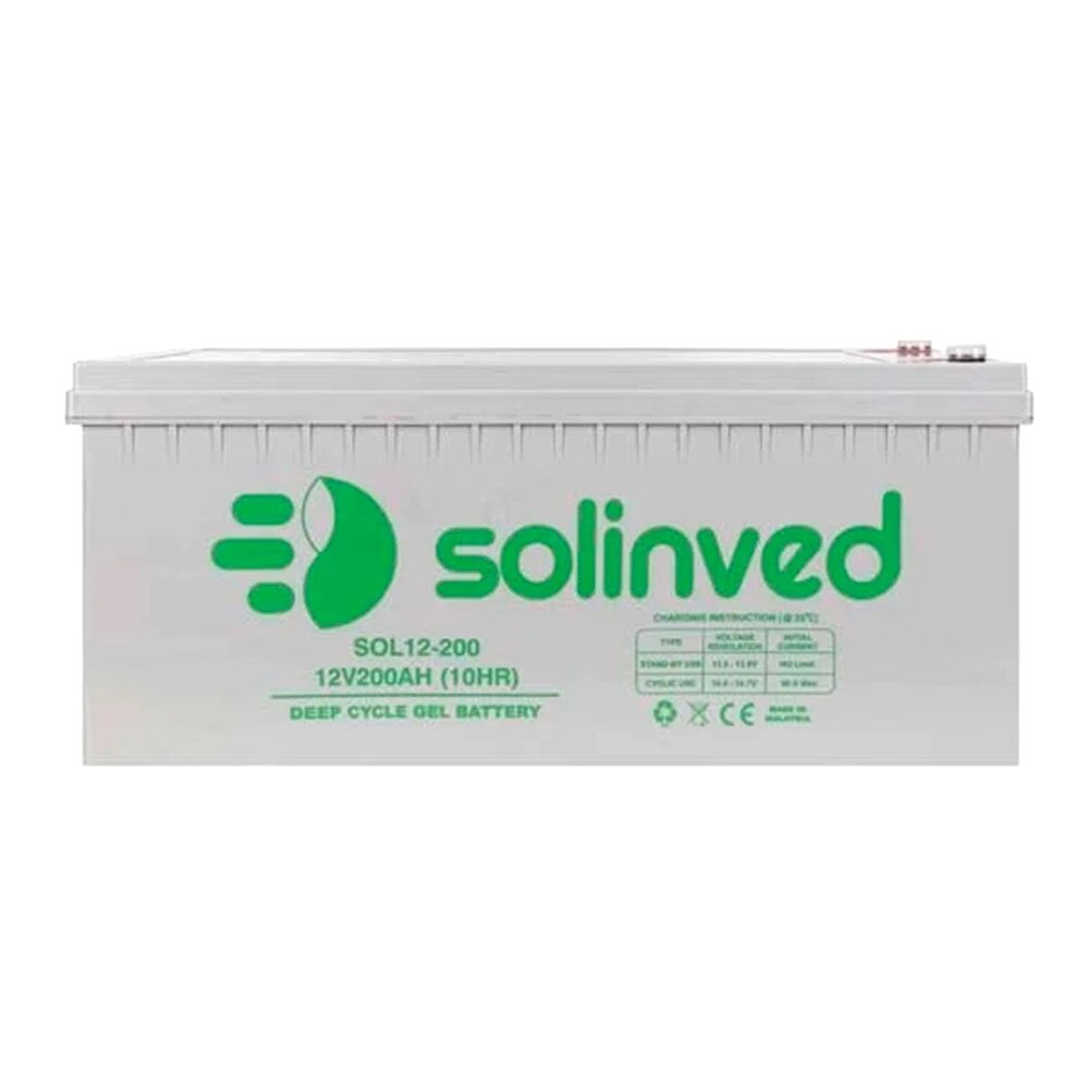 Акумуляторна батарея SOLINVED 200-12 GEL 12V 200 Ah (522 x 240 x 224), 60.3 kg Grey Q1/48 від компанії Price Killer - фото 1