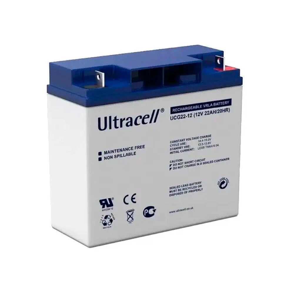 Акумуляторна батарея Ultracell UCG20-12 GEL 12V 20 Ah  (182x 77 x 168) White Q1/230 від компанії Price Killer - фото 1