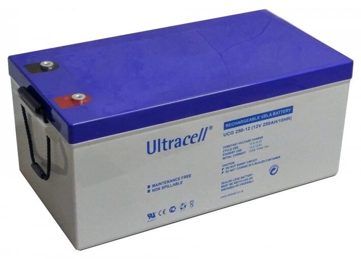 Акумуляторна батарея Ultracell UCG250-12  GEL 12 V 250 Ah  (522 x 268 x 226), 70.6 kg  White Q1/24 від компанії Price Killer - фото 1