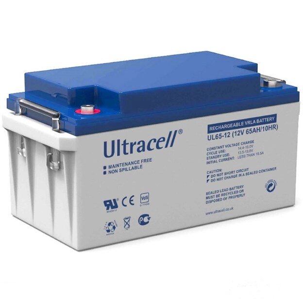 Акумуляторна батарея Ultracell UL65-12 AGM 12V 65 Ah  (348x167x176) , 19.2 kgWhite Q1/78 від компанії Price Killer - фото 1