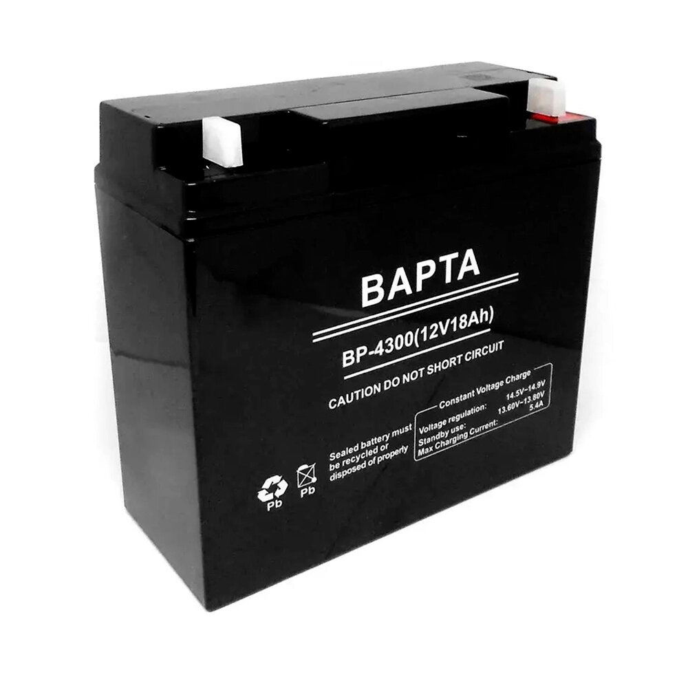 Акумуляторна батарея ВАРТА 12V 18Ah, (181х77х167 мм), 5кг, Black, Q4 від компанії Price Killer - фото 1