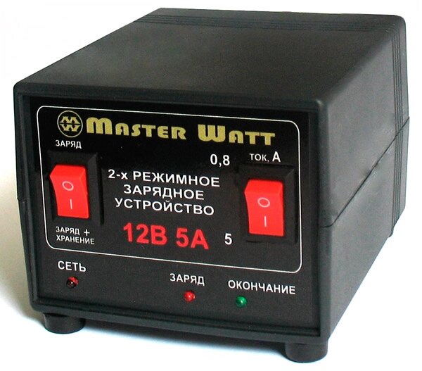 Автоматичне ЗУ для акумулятора MW-AZU12-5A 12V (4.5-100Ah) (MF, WET, AGM, GEL), 180-245V, Струм заряду режим-0,8А / 5А,  від компанії Price Killer - фото 1