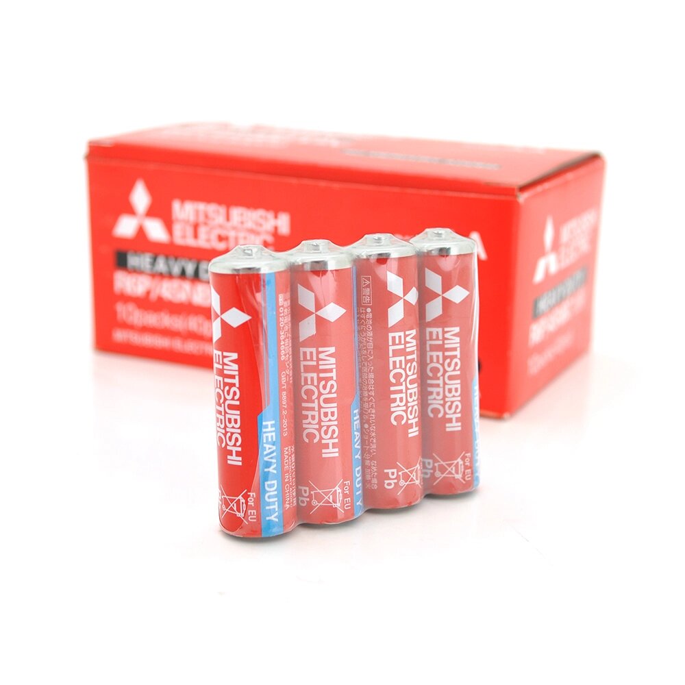 Батарейка Heavy Duty MITSUBISHI 1.5V AA/R6P, 4S shrink pack,200pcs/ctn від компанії Price Killer - фото 1