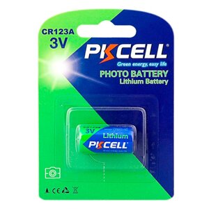 Батарейка літієва PKCELL 3V CR123A Lithium Manganese Battery ціна за бліст, Q8/96