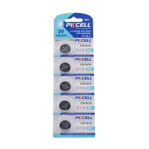 Батарейка літієва PKCELL CR1616, 5 шт в блістері ( упак. 100 штук ) ціна за бліст. Q30