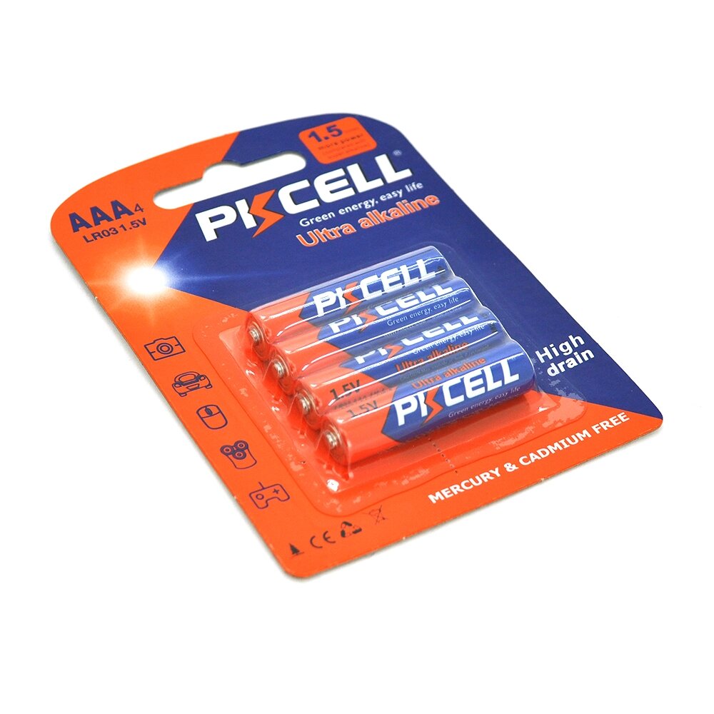 Батарейка лужна PKCELL 1.5V AAA/LR03, 4 штуки в блістері, Q12/144 від компанії Price Killer - фото 1