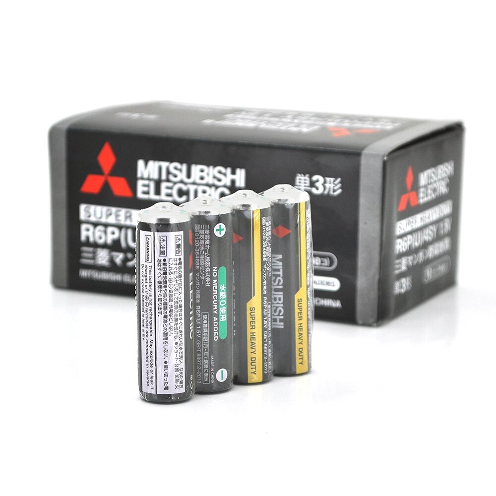 Батарейка Super Heavy Duty MITSUBISHI 1.5V AA/R6PU, 4S shrink pack,400pcs/ctn від компанії Price Killer - фото 1