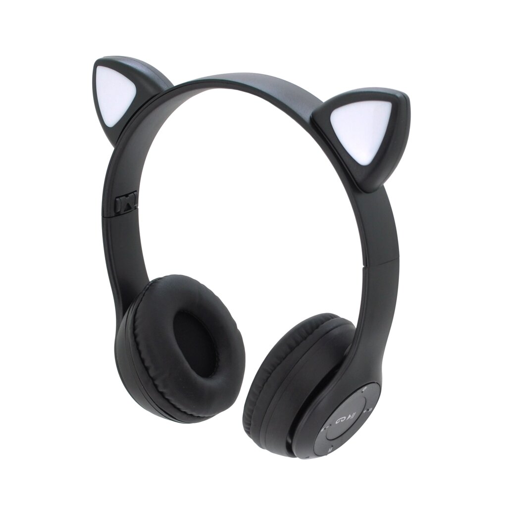 Бездротові Bluetooth навушники Cat Ear P47M Led, Black від компанії Price Killer - фото 1