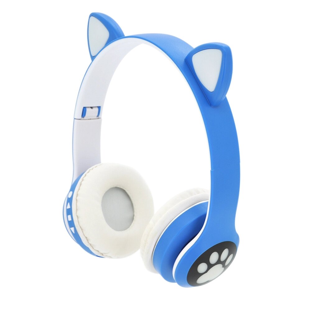 Бездротові Bluetooth навушники Cat Ear VZV-23M Led, Blue від компанії Price Killer - фото 1