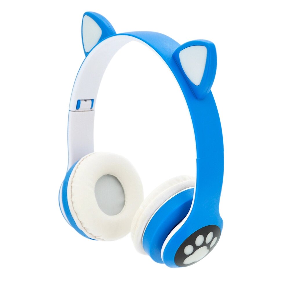 Бездротові Bluetooth навушники Cat Ear VZV-28M Led, Blue від компанії Price Killer - фото 1