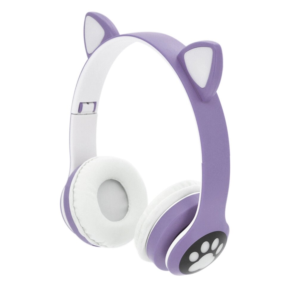 Бездротові Bluetooth навушники Cat Ear VZV-28M Led, Purple від компанії Price Killer - фото 1