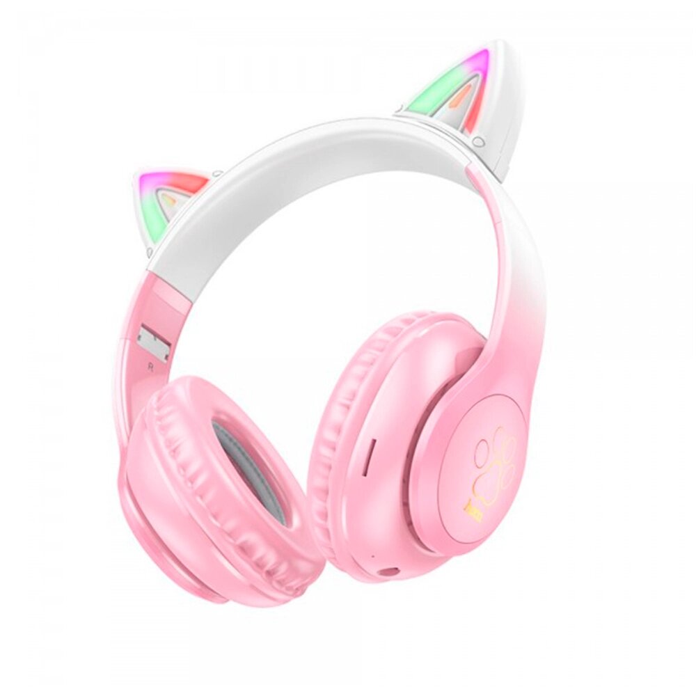 Бездротові Bluetooth навушники HOCO W42, White/Pink, Box від компанії Price Killer - фото 1