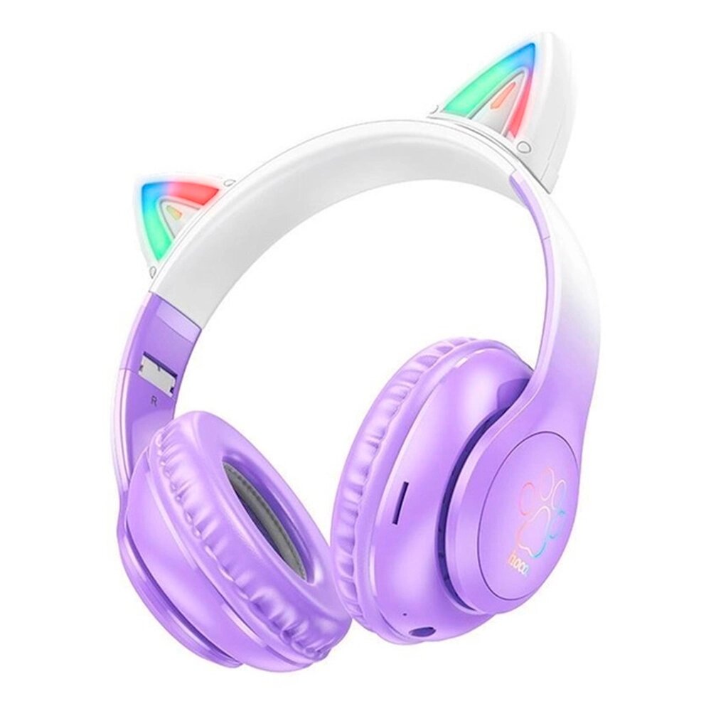 Бездротові Bluetooth навушники HOCO W42, White/Purple, Box від компанії Price Killer - фото 1