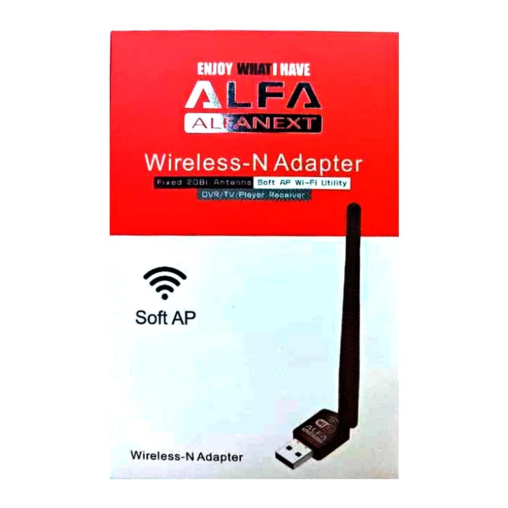 Бездротовий мережевий адаптер з антеною Wi-Fi-USB LV-UW11RK-2DB RTL8188, 150Mbps, 2.4 GHz, Win10/8.1/8/7/XP, Mac OSX від компанії Price Killer - фото 1