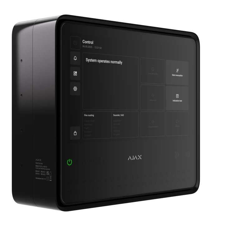 Бездротовий приймально-контрольний пожежний прилад з підтримкою пристроїв для захисту від вторгнення Ajax EN54 Fire Hub від компанії Price Killer - фото 1