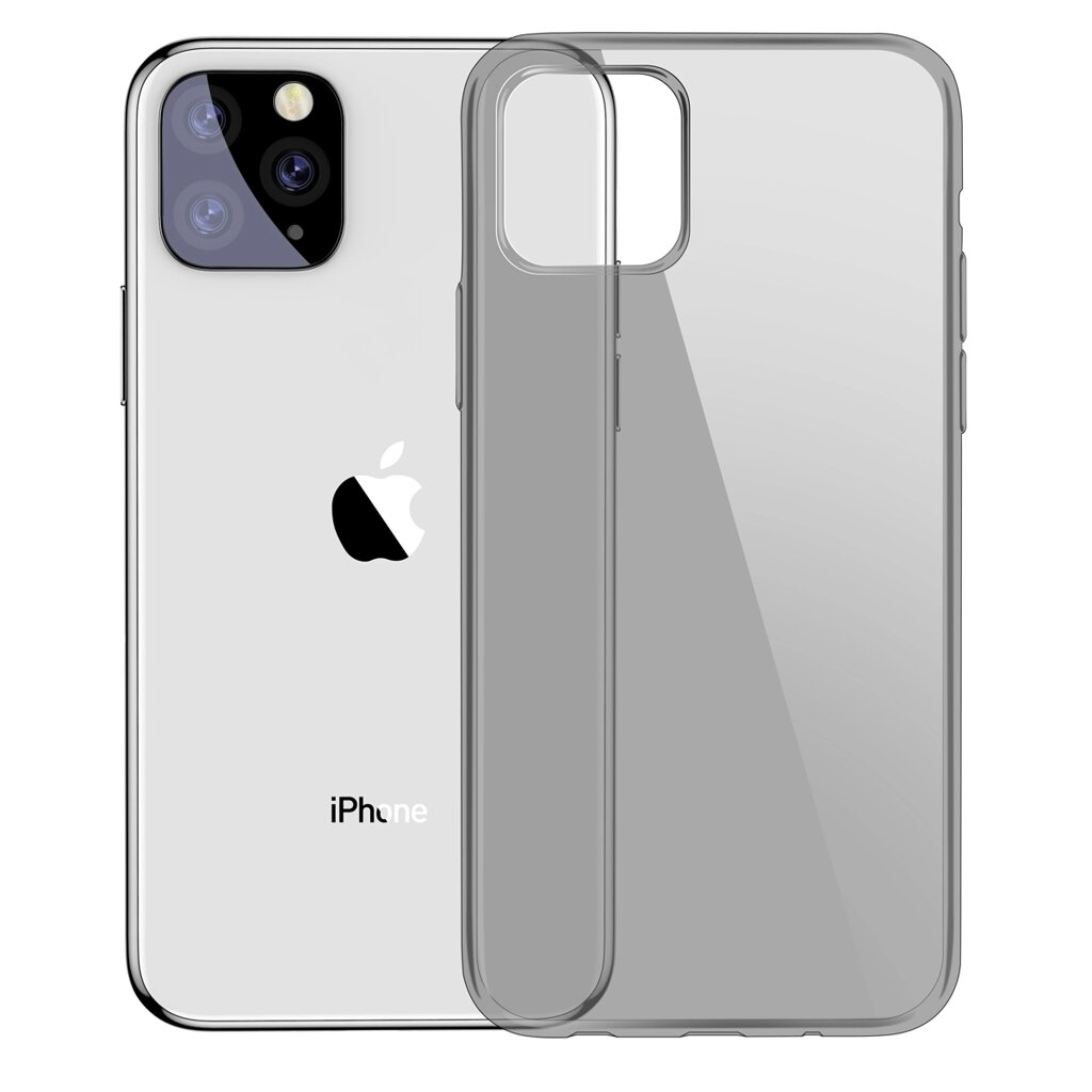 Чохол Baseus для iPhone 11 Pro Max Simplicity Прозорий чорний (ARAPIPH65S-01) від компанії Price Killer - фото 1