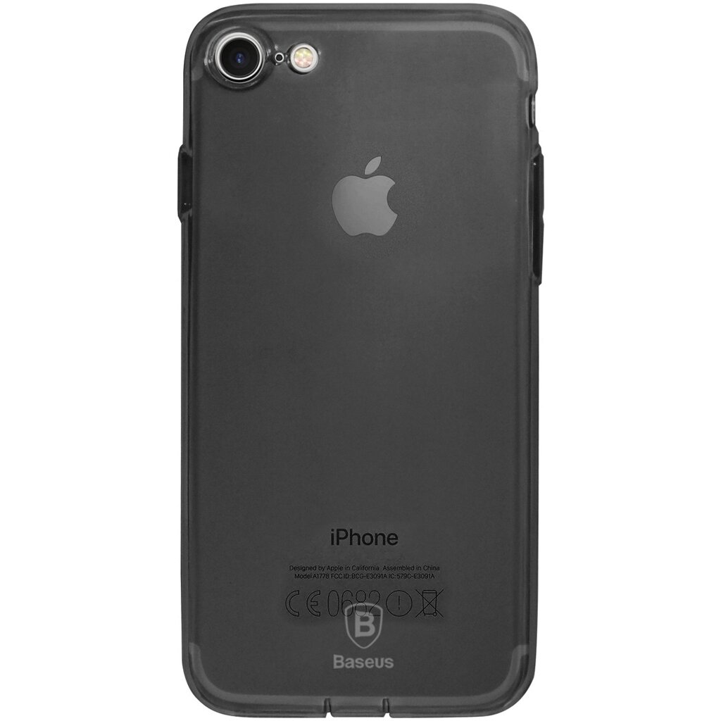 Чохол Baseus для iPhone SE 2020/8/7 Simple Pluggy Black (ARAPIPH7-A01) від компанії Price Killer - фото 1