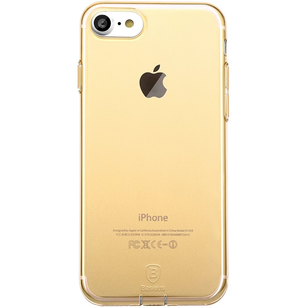 Чохол Baseus для iPhone SE 2020/8/7 Simple Pluggy Gold (ARAPIPH7-A0V) від компанії Price Killer - фото 1