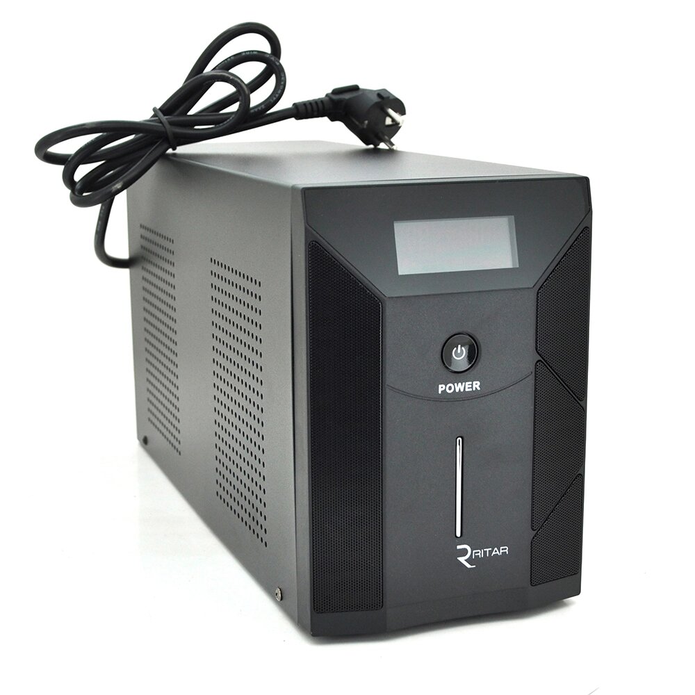 ДБЖ Ritar  RTM3000 (1800W) Proxima-D, AVR, 3st, 3xSCHUKO socket, 4x12V9Ah, metal Case Q1 (400*145*210) від компанії Price Killer - фото 1