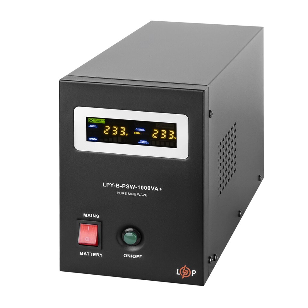 ДБЖ з правильною синусоїдою 12V LPY-B-PSW-1000VA+(700Вт) 10A/20A від компанії Price Killer - фото 1