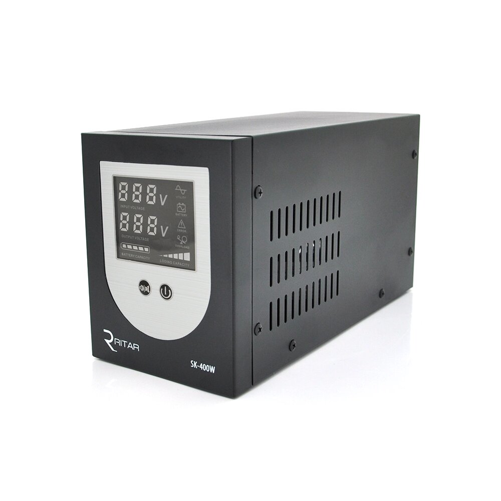 ДБЖ з правильною синусоїдою Ritar SK-600VA (400W), DC:145-275V, AC:230V, LCD-дисплей, 1Shuko socket, 12V під зовнішню від компанії Price Killer - фото 1