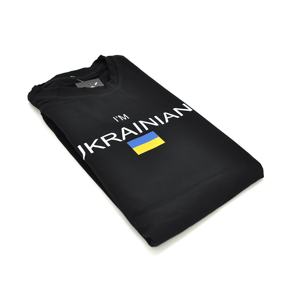 Футболка літня I am Ukrainian, Розмір M, Black від компанії Price Killer - фото 1