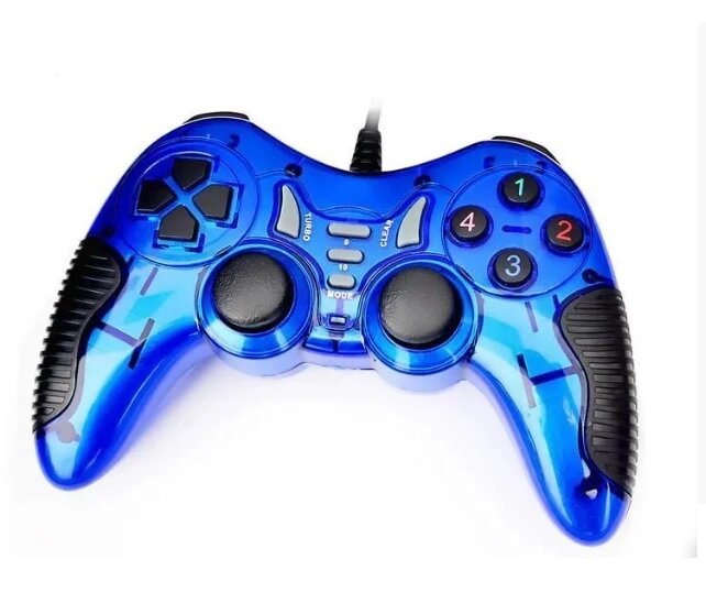 Геймпад провідний для ПК U-900 USB 2.0 DualShock (Blue) від компанії Price Killer - фото 1