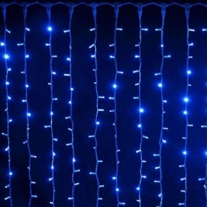 Гірлянда 240LED ( Водоспад ) Blue, 8 режимів, 2 * 2метра, прозора ізоляція, BOX від компанії Price Killer - фото 1