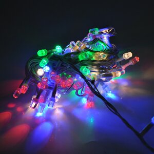 Гірлянди 120LED ( Штора ) Red/Green/Blue/Yellow, 8 режимів, 3х0,3 метра, прозора ізоляція, BOX