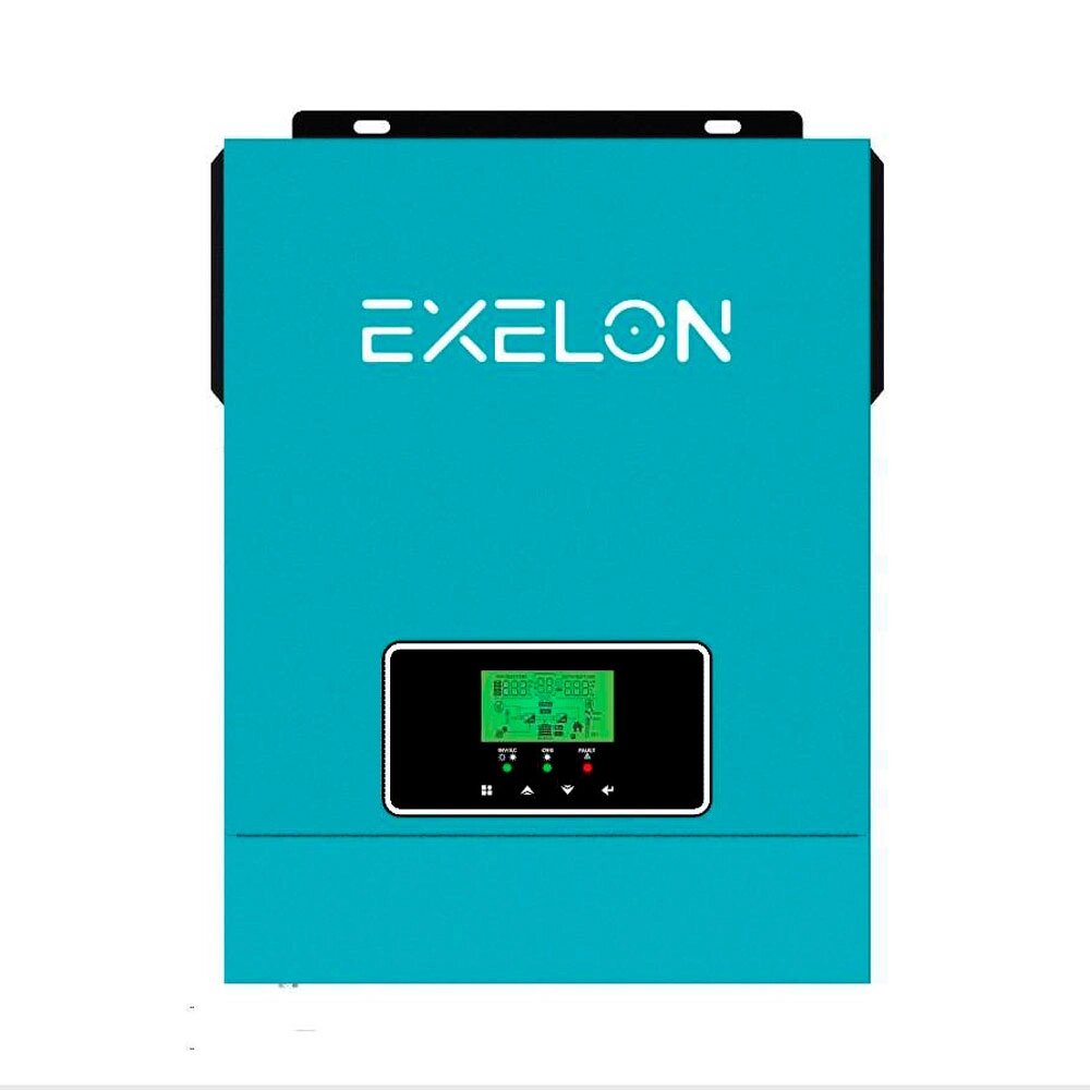 Інвертор Exelon EXS-3000/24, 3200VA, 24V, струм заряду 0-60A, MPPT (30-400VDC, 80A), 357x273x95mm, 4.8 kg від компанії Price Killer - фото 1