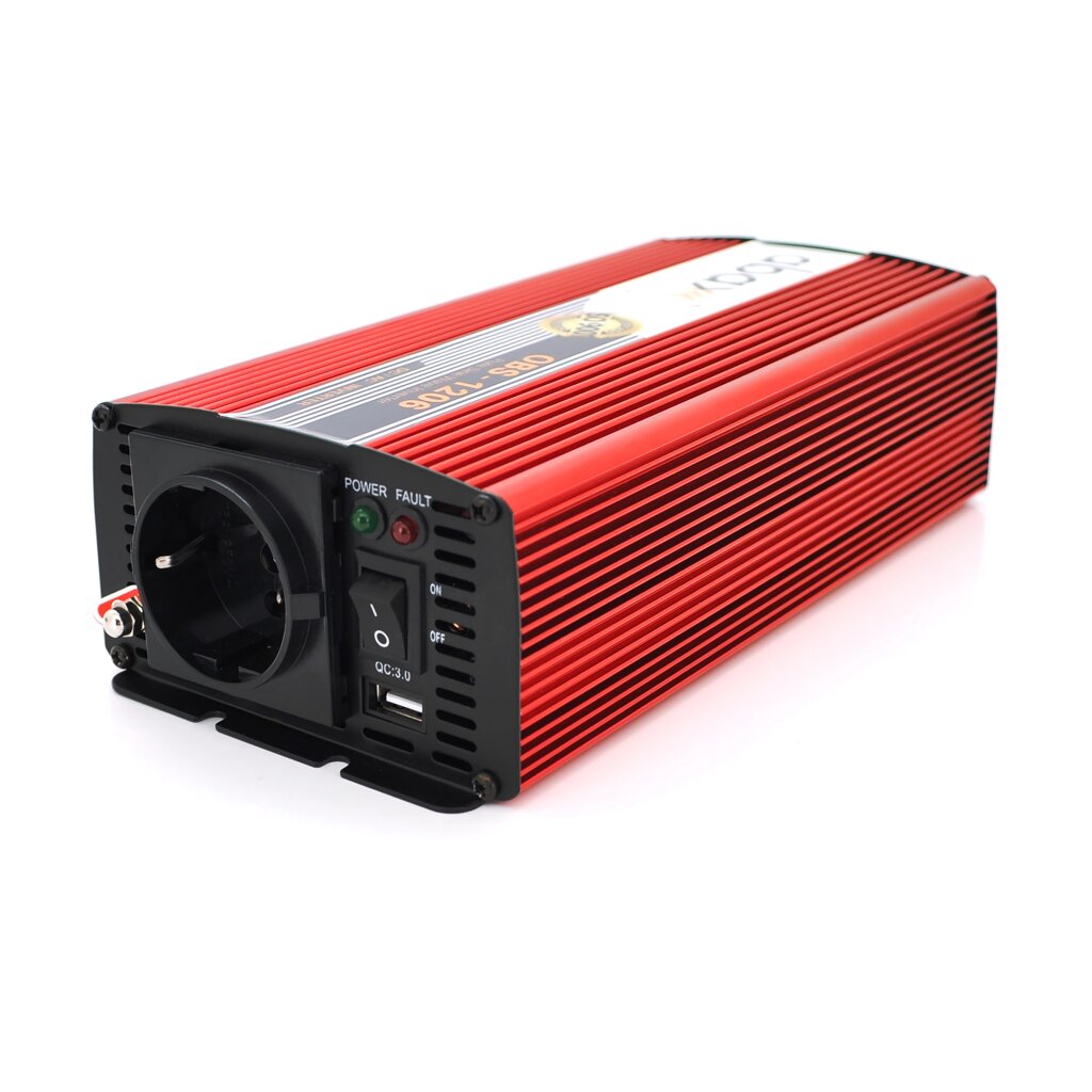 Інвертор напруги ABAX OBS-1206 з правильною синусоїдою, 600W, 12/220V, 1 Shuko, Box від компанії Price Killer - фото 1