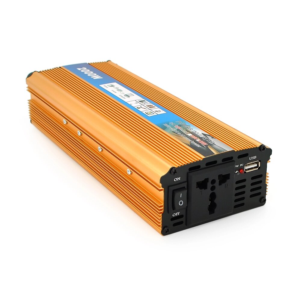 Інвертор напруги M2000W (DC:900W), 12/220V з апроксимованої синусоїдою, 1 універсальна розетка, 1*USB від компанії Price Killer - фото 1