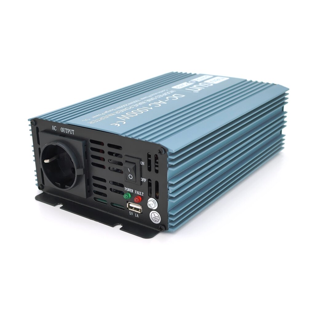 Інвертор напруги Mexxsun MXS-1000, 24V/220V, 1000W з модифікованою синусоїдою, 1 Shuko, клемні дроти, Q4 від компанії Price Killer - фото 1