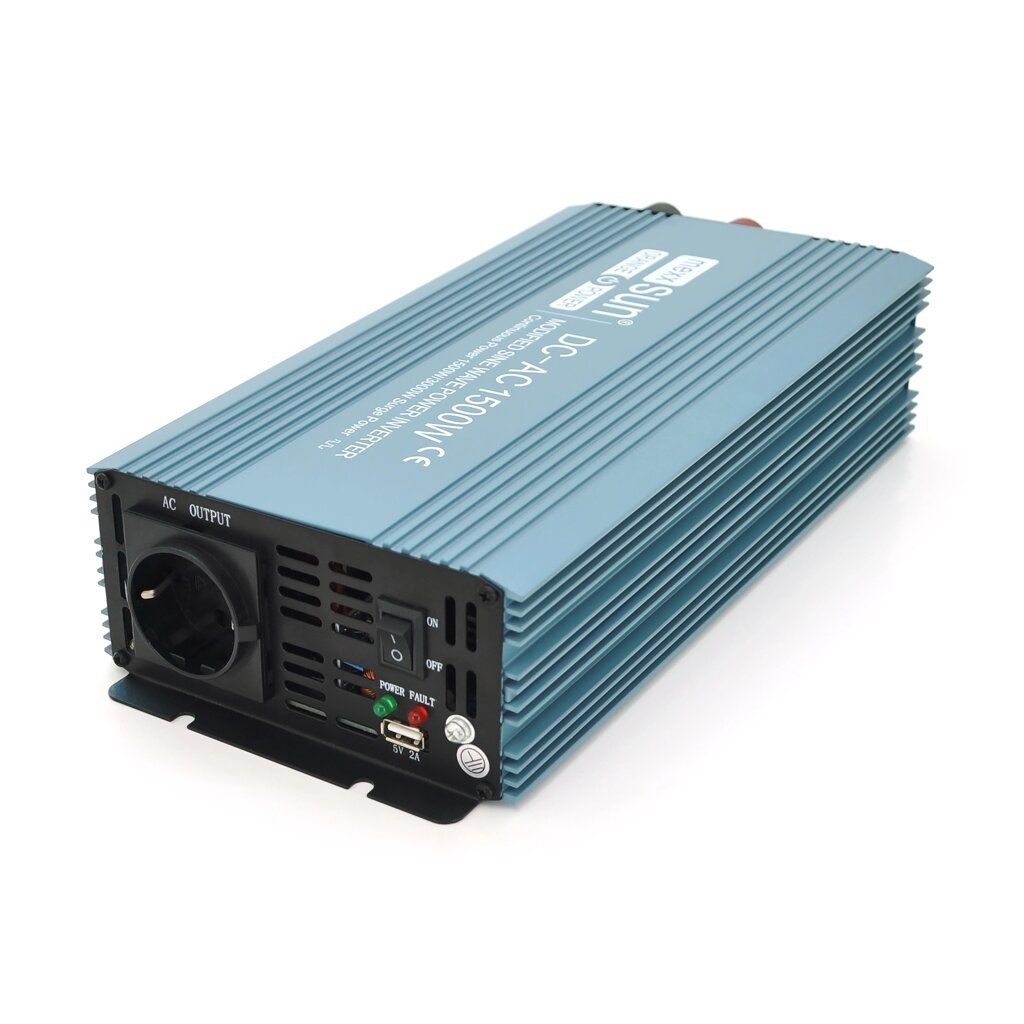 Інвертор напруги Mexxsun MXS-1500, 24V/220V, 1500W з модифікованою синусоїдою, 2 Shuko, клемні дроти, Q4 від компанії Price Killer - фото 1