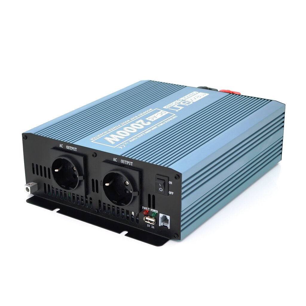 Інвертор напруги Mexxsun MXS-2000, 12V/220V, 2000W з модифікованою синусоїдою, 2 Shuko, клемні дроти, Q4 від компанії Price Killer - фото 1