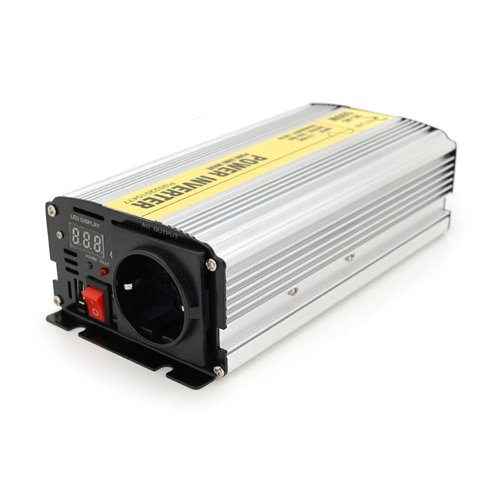 Інвертор напруги RITAR RSC-500, 12V/220V, 500W з правильною синусоїдою, 1xShuko, 1xUSB, клемні дроти, BOX, Q20 від компанії Price Killer - фото 1