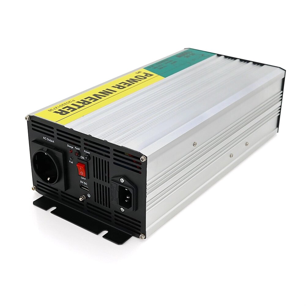 Інвертор напруги RITAR RSCU-1000, 12V/220V, 1000W з правильною синусоїдою, вбудоване зарядний пристрій, 1xShuko, від компанії Price Killer - фото 1