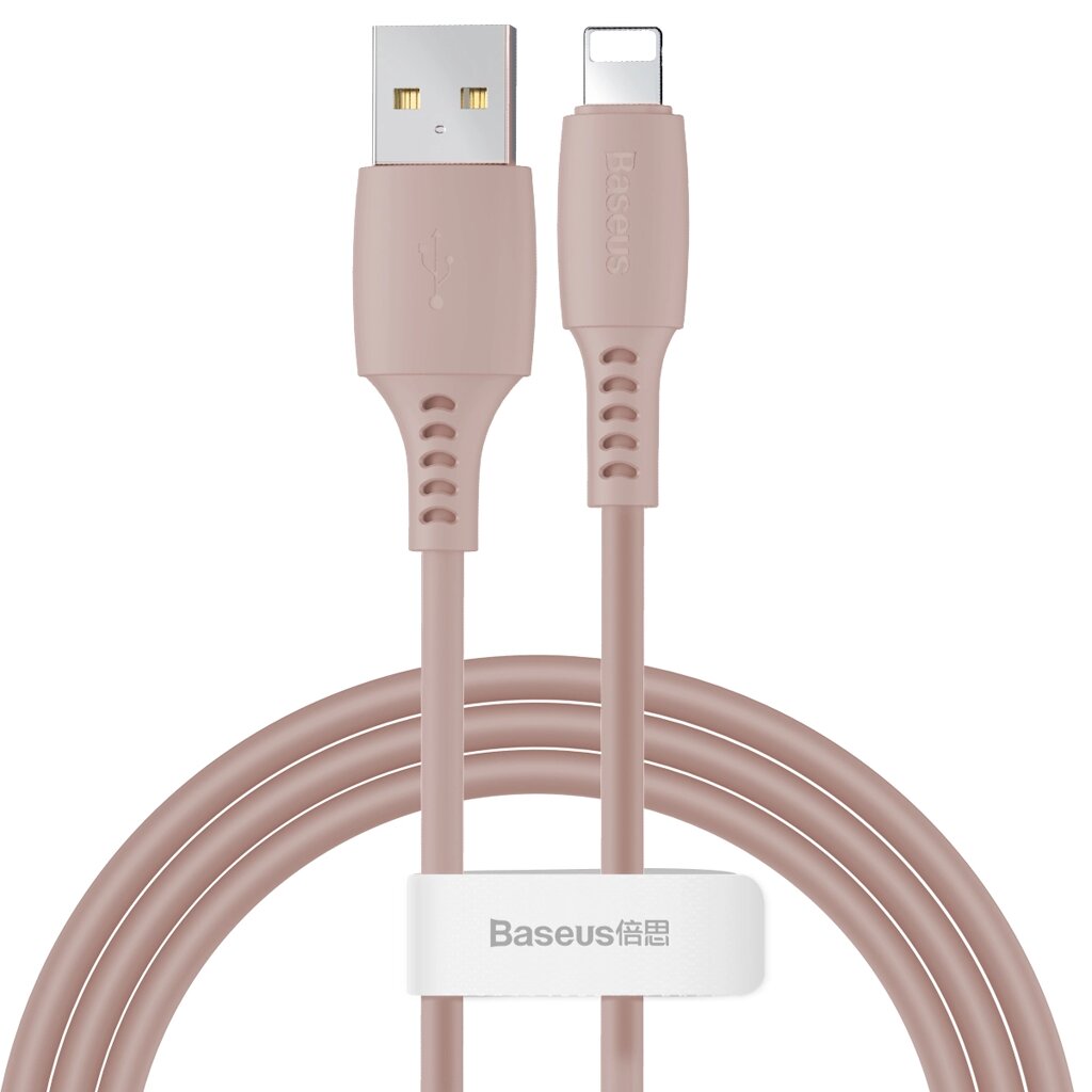 Кабель Baseus Colorful USB 2.0 to Lightning 2.4A 1.2M Рожевий (CALDC-04) від компанії Price Killer - фото 1