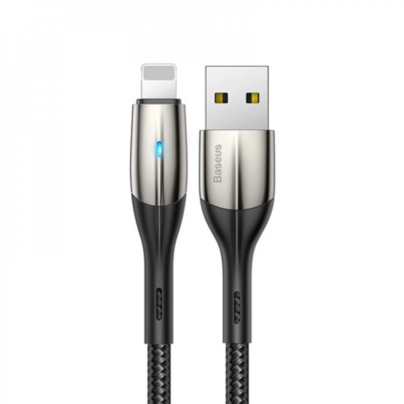 Кабель Baseus Horizontal USB 2.0 to Lightning 1.5A 2M Чорний (CALSP-C01) від компанії Price Killer - фото 1