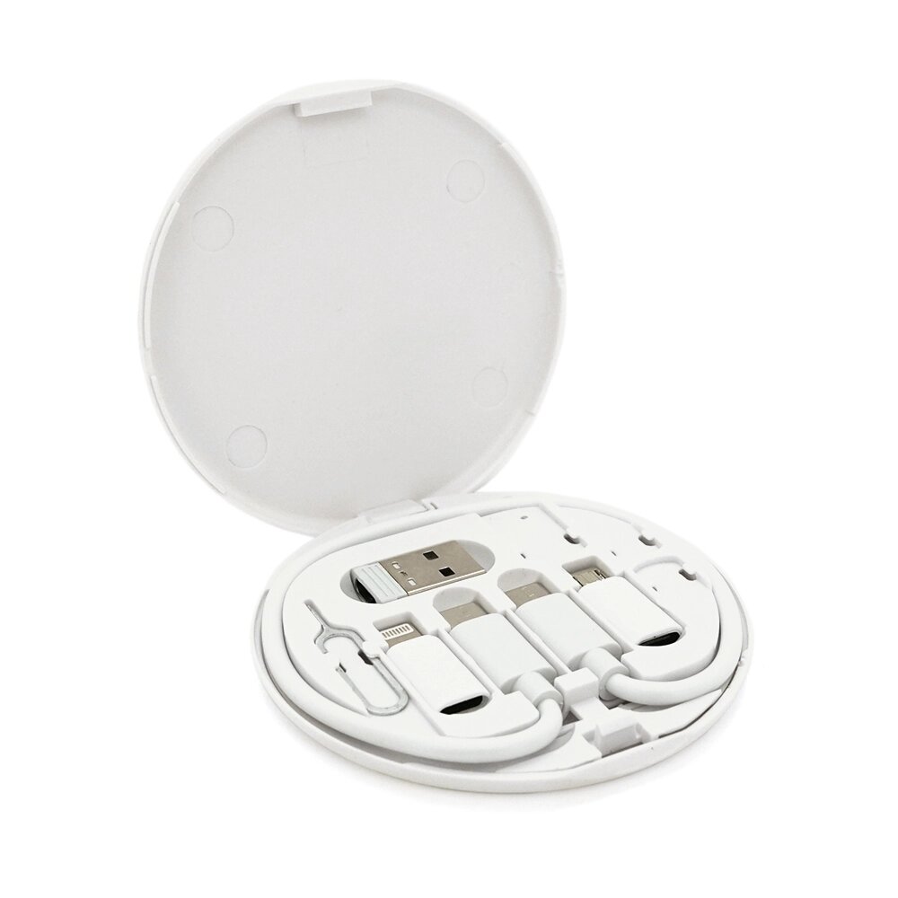 Кабель Data Cable Set, Type-C-Type-C+ перехідники (USB+Lighting+Micro), 60W, White, довжина 0.2м, Case від компанії Price Killer - фото 1