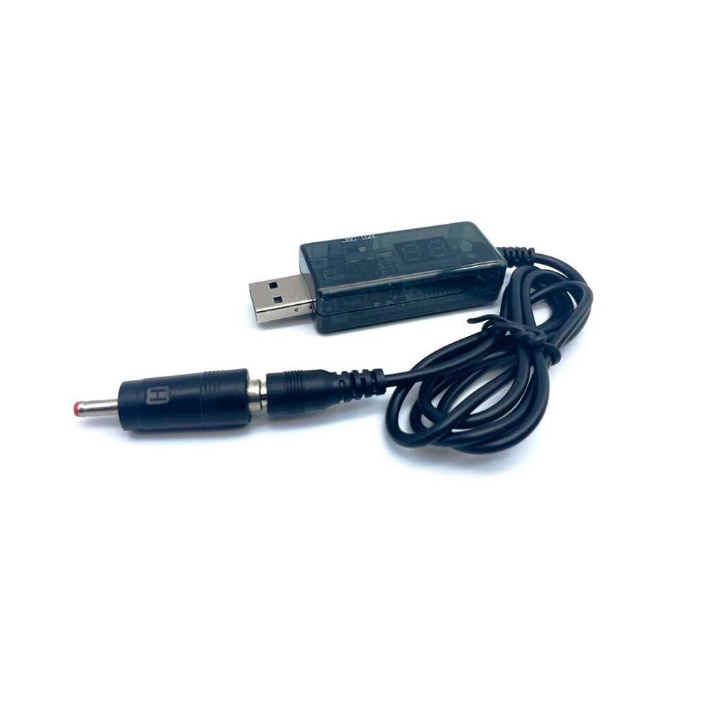 Кабель для роутера 5.5/2.5mm (M)=> USB2.0 ( Out: 12V / 9V ) + перехідник, 1м, Black, OEM від компанії Price Killer - фото 1