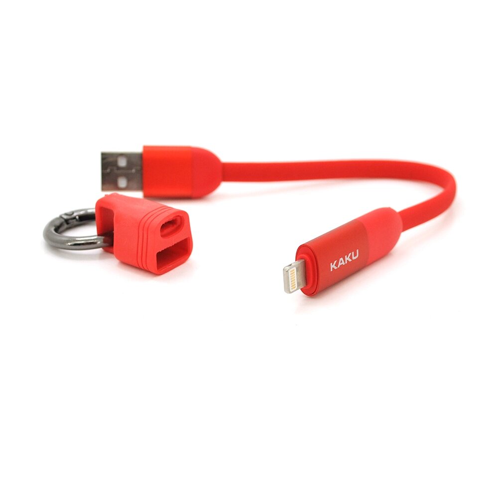 Кабель iKAKU KSC-324 JIANCHONG fast charging data cable (TYPE-C to Lightning), Red, довжина 0.2м, 3,2А, BOX від компанії Price Killer - фото 1